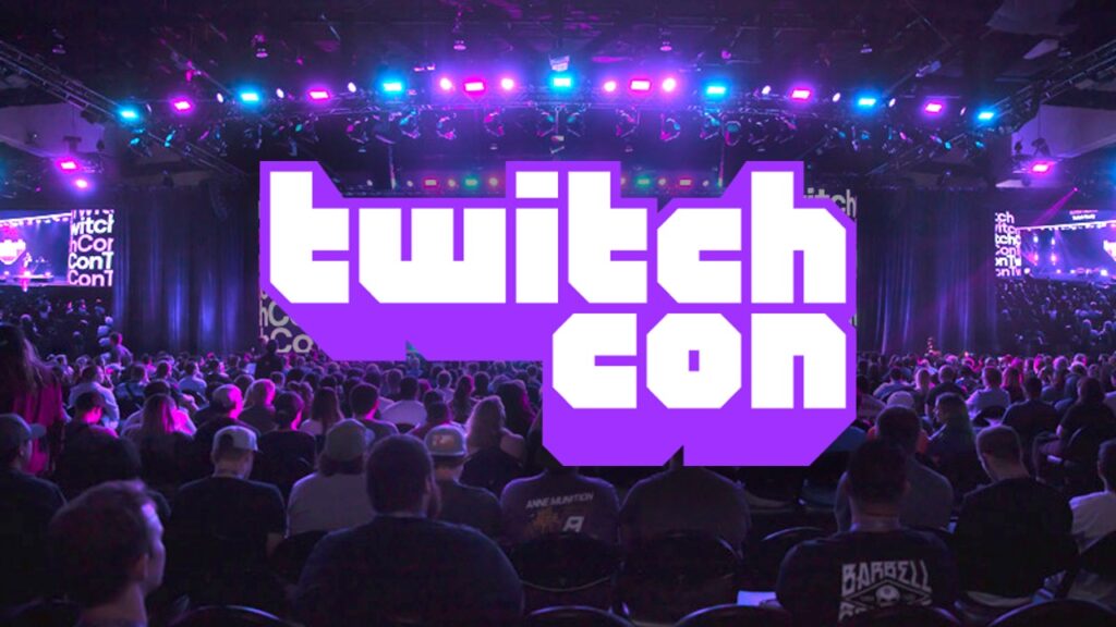 A shot from Twitch Con with the TwitchCon logo