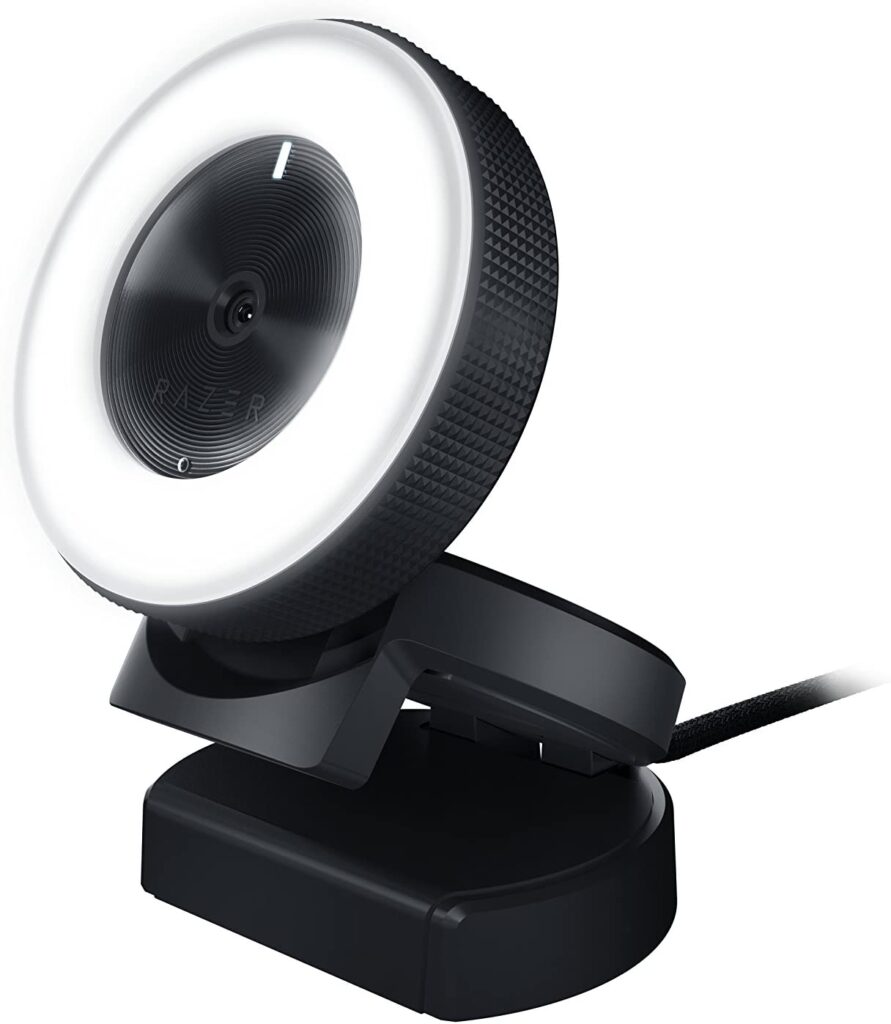 Razer Kiyo webcam with built in ring light angle view